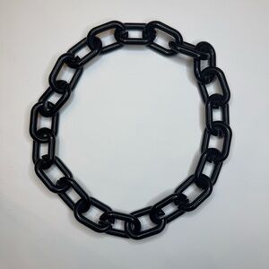Black Plastic Chain Link Necklace